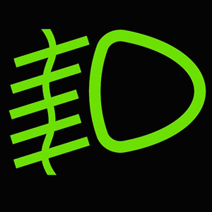 Зелені та сині індикатори на панелі приладів авто