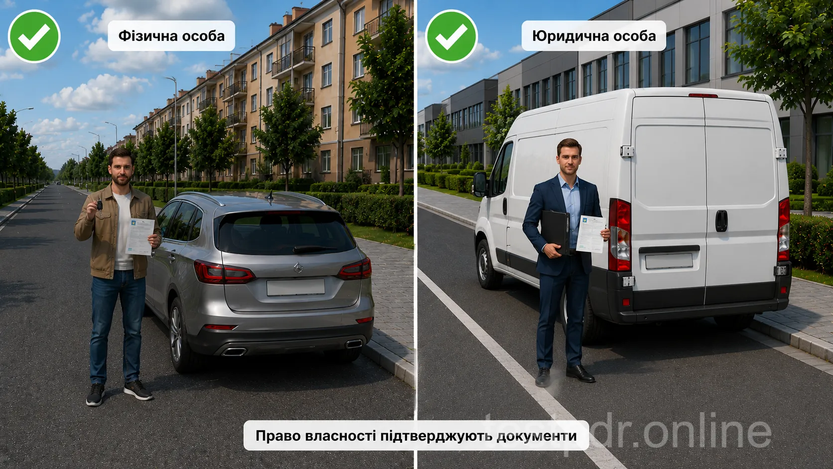 Власником може бути людина або юридична особа. Майнові права підтверджують відповідні документи.