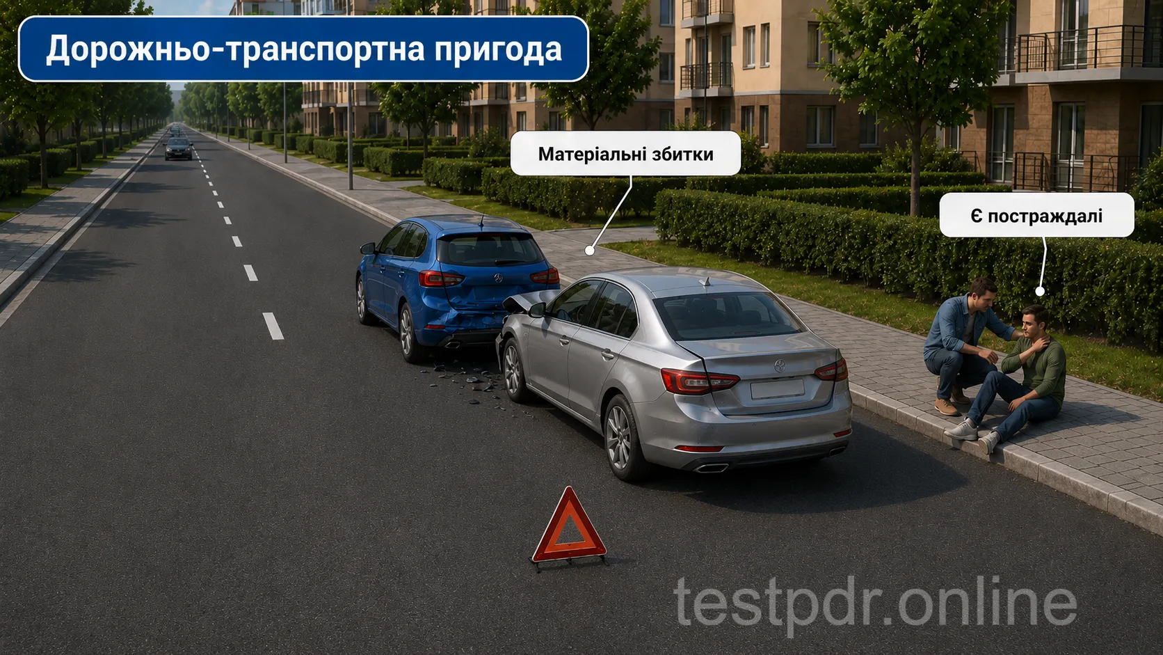 Наслідками ДТП можуть бути пошкодження майна, поранення або загибель людей.