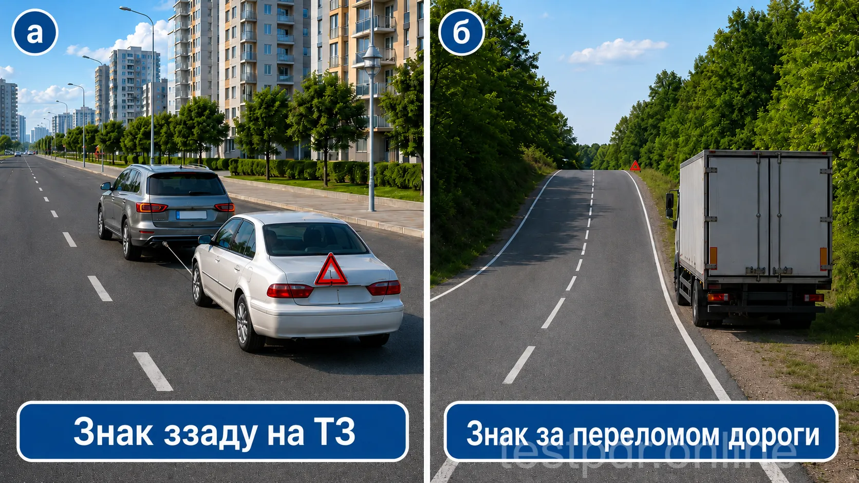 Якщо аварійної сигналізації немає або вона несправна, знак чи червоний ліхтар бере на себе її попереджувальну роль.
