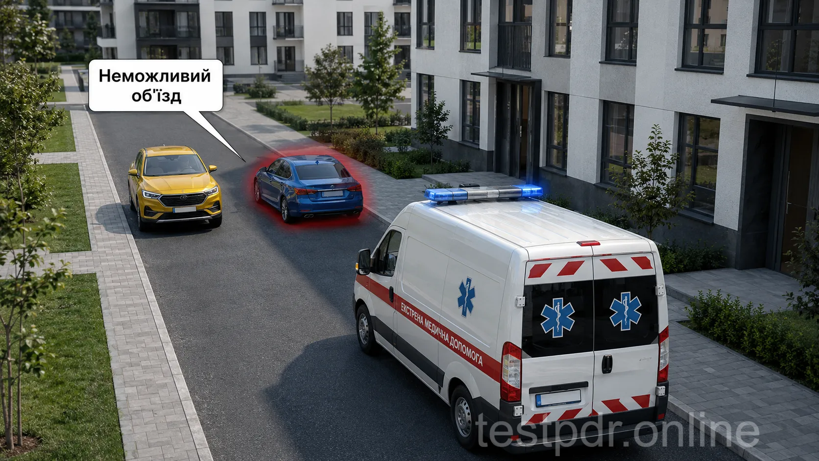 Не можна залишати автомобіль там, де він унеможливить зустрічний роз’їзд або об’їзд.