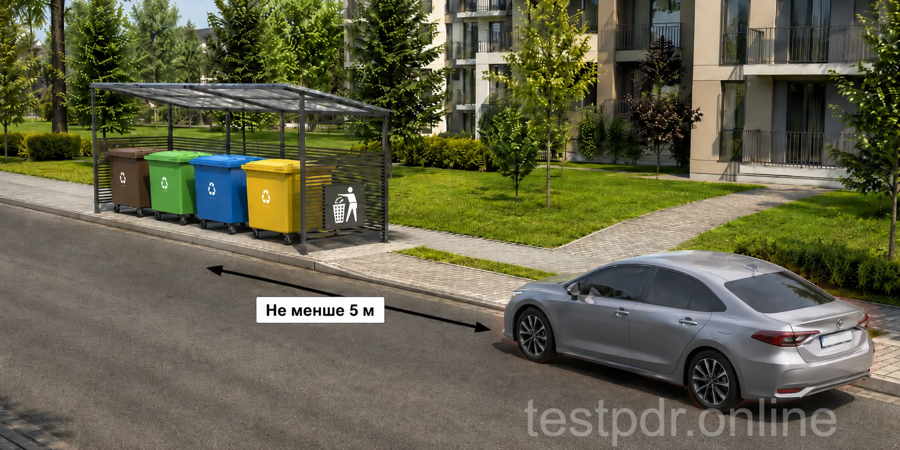 П’ятиметровий простір біля контейнерів потрібний для доступу людей і спеціальної техніки.