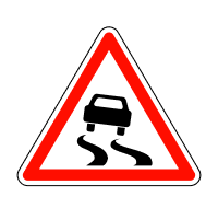 Дорожній знак Слизька дорога