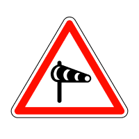 Дорожній знак Боковий вітер