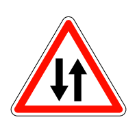 Дорожній знак 1.26 Двосторонній рух