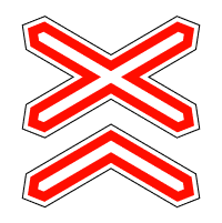 Дорожній знак 1.30 Багатоколійна залізниця