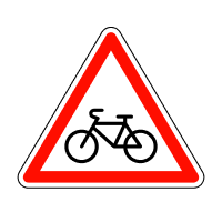 Дорожній знак Виїзд велосипедистів