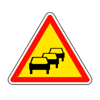 Дорожній знак Затори в дорожньому русі