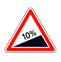 Дорожній знак Крутий підйом