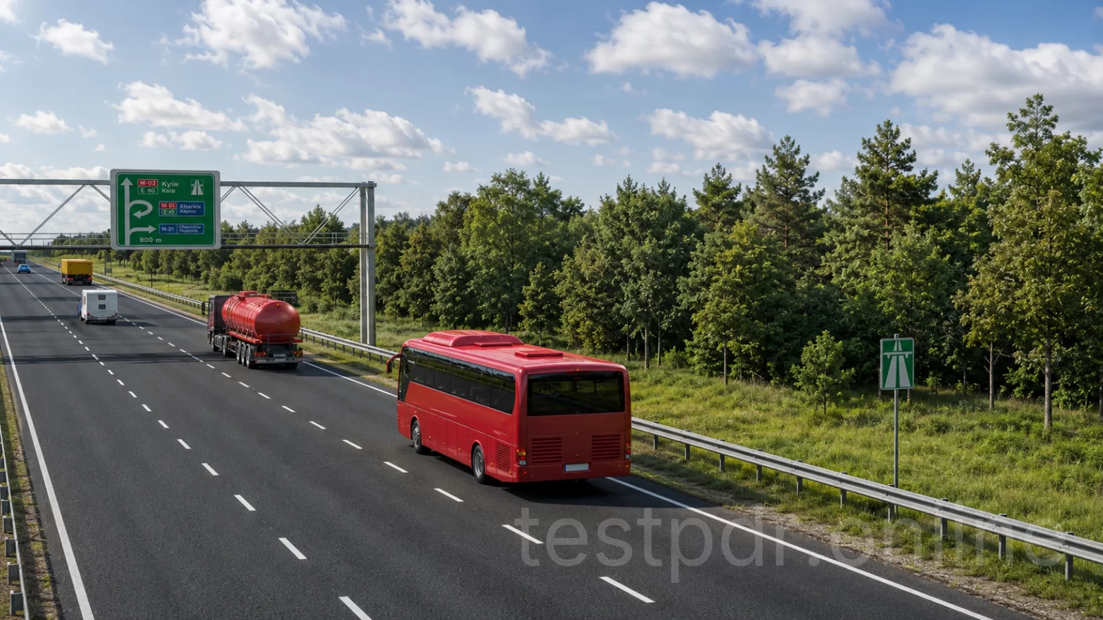 З якою максимальною швидкістю дозволено рух червоному автобусу на автомагістралі? З якою максимальною швидкістю дозволено рух червоному автобусу на автомагістралі?