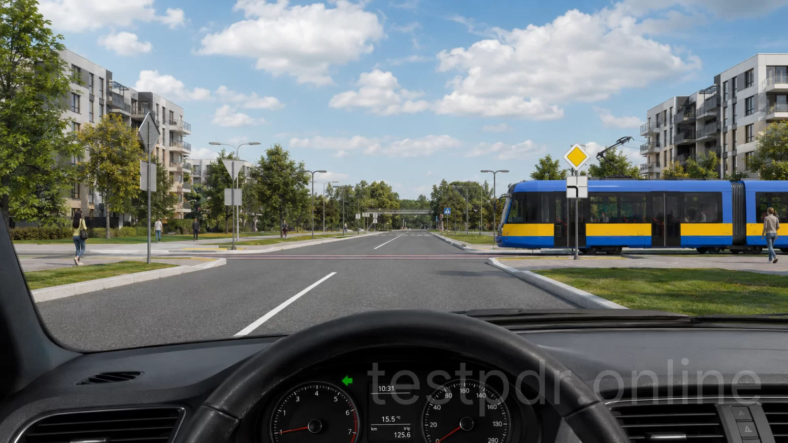 Повертаючи ліворуч на даному перехресті, Ви повинні: Повертаючи ліворуч на даному перехресті, Ви повинні: